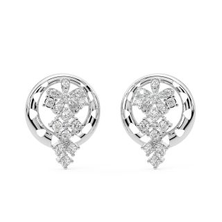 Rosy Daisy Diamond Earrings