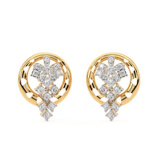 Rosy Daisy Diamond Earrings