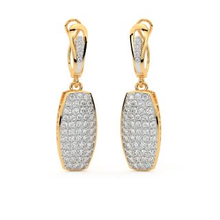 Stitch in Time Gold Diamond Earring