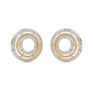 Whirl Design Diamond Earrings