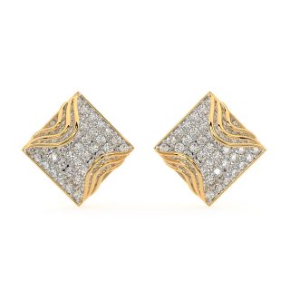 Quadrangle Design Diamond Earrings