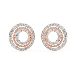 Whirl Design Diamond Earrings