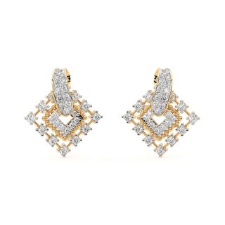 Designer Square Diamond Earrings