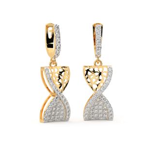 Hour Glass Diamond Earrings