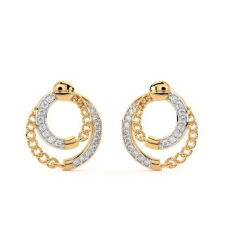 Boteh Beauty Gold Diamond Earrings