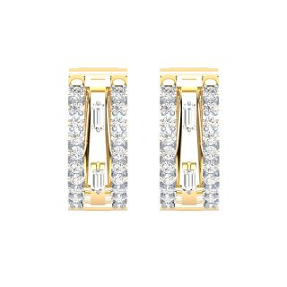 Amaira Round Diamond Bali Earrings