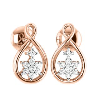 Laura Round Diamond Stud Earrings