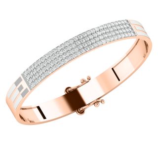 Buy quality 18kt  750 rose gold classic diamond bracelet 8brc41 in Pune