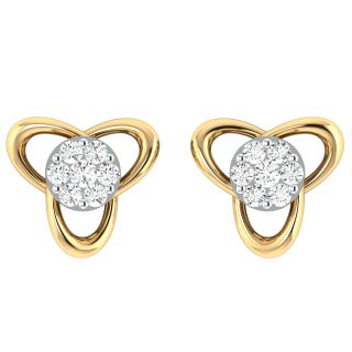 Autumn Round Diamond Stud Earring