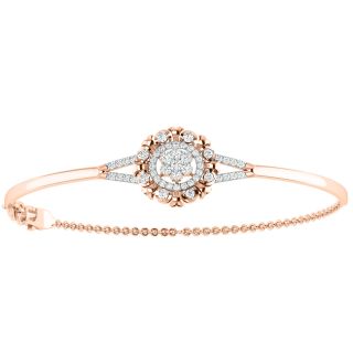 Floral Design Diamond Bracelet For Her