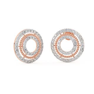 Whirl Design Diamond Earrings