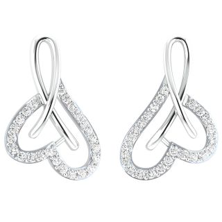 Klara Heart Diamond Stud Earrings For Her