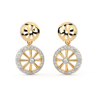 Life Wheel Diamond Earrings