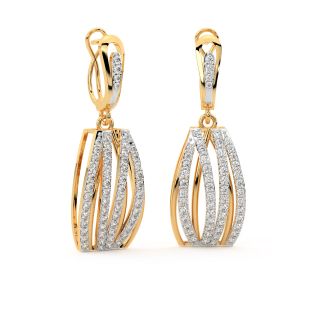 Frost On Gold Diamond Earrings