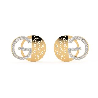 G Design Diamond Stud Earrings