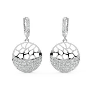 Sphere Design Diamond Earrings