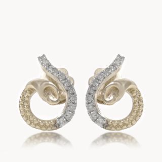 Pave Swirl Dimaond Studs