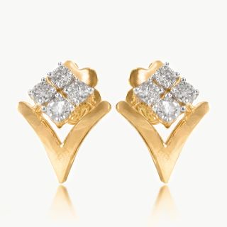 Ganeessa  Designer Diamond Stud Earrings