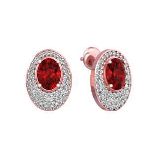 Eichi Round Diamond Stud Earrings