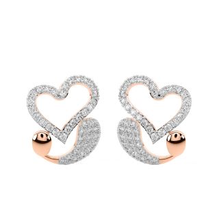 Ella Heart Shaped Stud Earrings