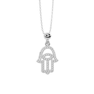 Hamsa Evil Eye Diamond Pendant