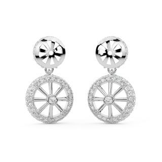 Life Wheel Diamond Earrings