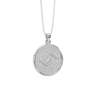 Circle Of Evil Eye Diamond Pendant