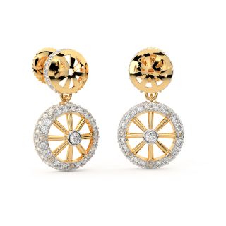 Life Wheel Diamond Earrings