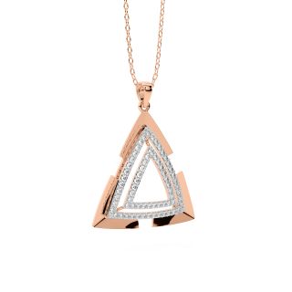 Trio Round Diamond Office Wear Pendant