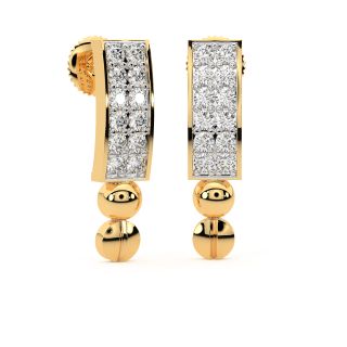 Vision in White Diamond Drop Earrings