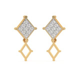 Hanging Square Diamond Earrings