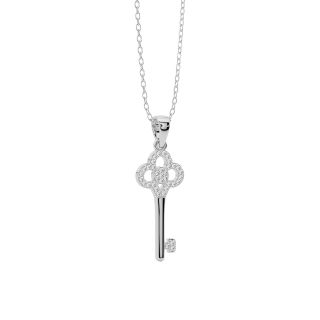 The Flower Key Diamond Pendant