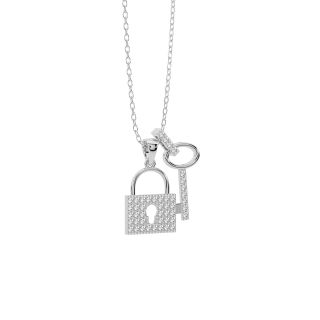The Lock And Key Diamond Pendant