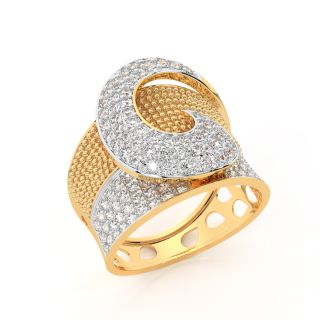 Blazing Blossom Gold Diamond Ring