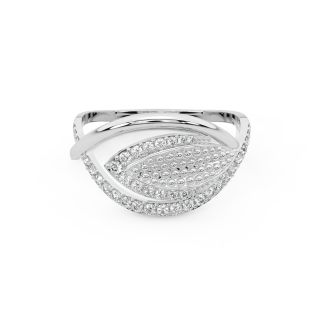 Three Layer Leave Diamond Ring