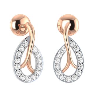 Mabel Round Diamond Stud Earrings