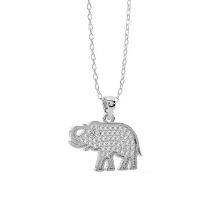 Baby Elephant Diamond Pendant