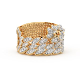 Stylish Autumn Gold Diamond Ring