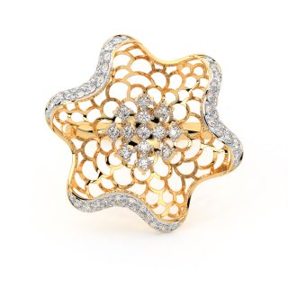 The Opening Flower Design Diamond Ring