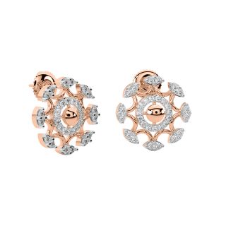 Keary Round Diamond Stud Earrings