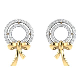 Marie Round Diamond Stud Earrings