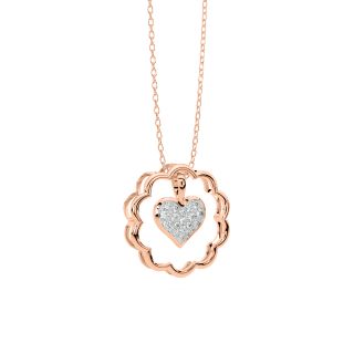 Gold pendant In Heart Shape