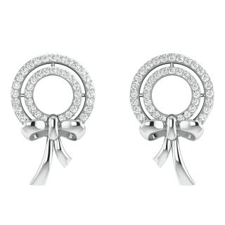 Marie Round Diamond Stud Earrings