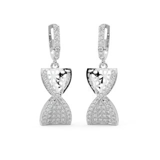 Hour Glass Diamond Earrings