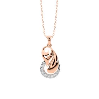 Mini Swan Diamond Pendant