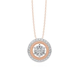 Round Halo Diamond Pendant