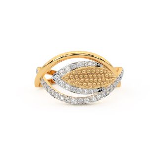 Three Layer Leave Diamond Ring