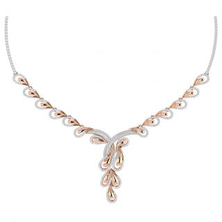 Rabiya Trickle Design Diamond Necklace