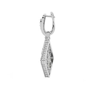 Golden Square Diamond Earrings