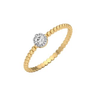 Gold Diamond Studded Grace Ring